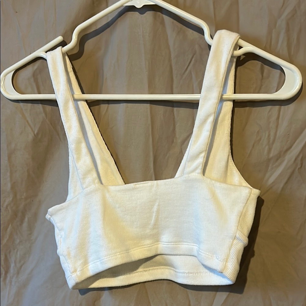 BP White Ribbed Bralette - Picture 2 of 2